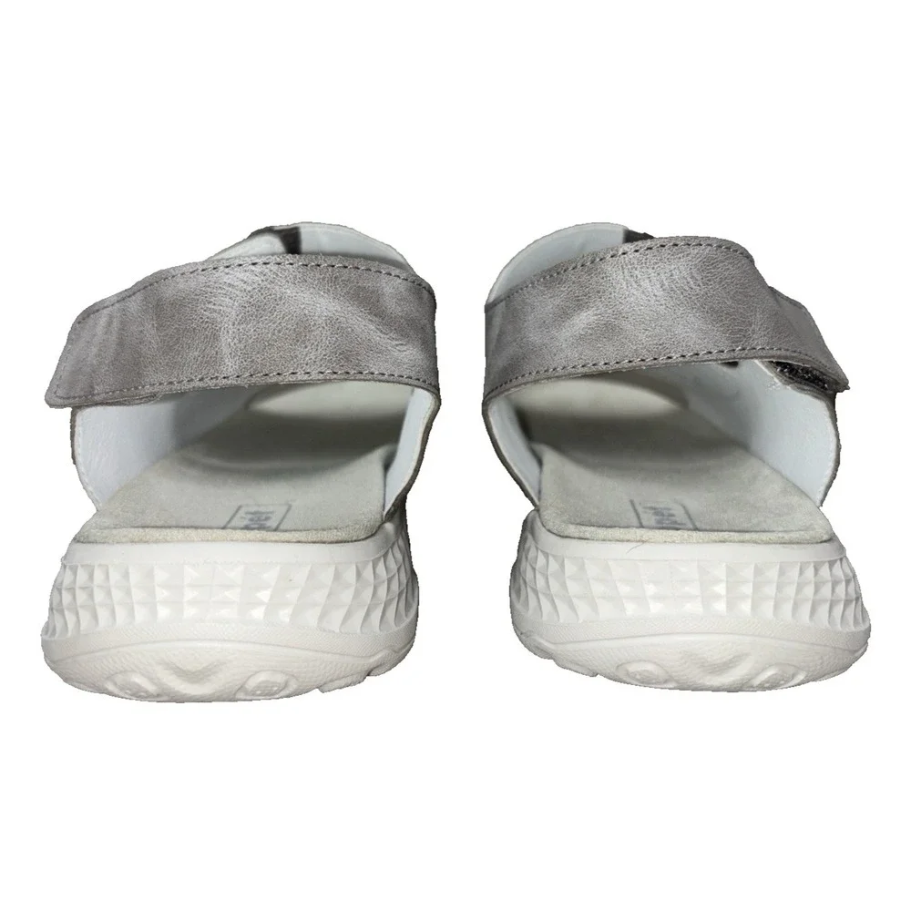 Propet Travelactiv Scottsdale Sandal‎ Women's 11 Wide Grey Hook Loop Adjustable